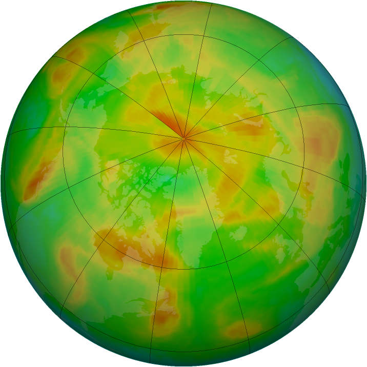 Arctic ozone map for 01 June 2001
